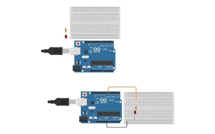 Circuit design BLINK DEMO - Tinkercad