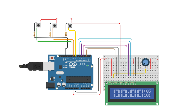 Circuit design 24 HOUR DIGITAL CLOCK - Tinkercad
