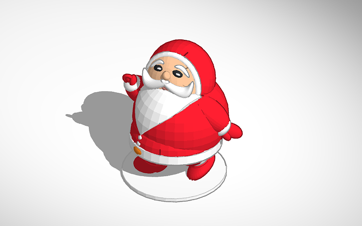 3D design Santa Claus #MerryChristmas - Tinkercad