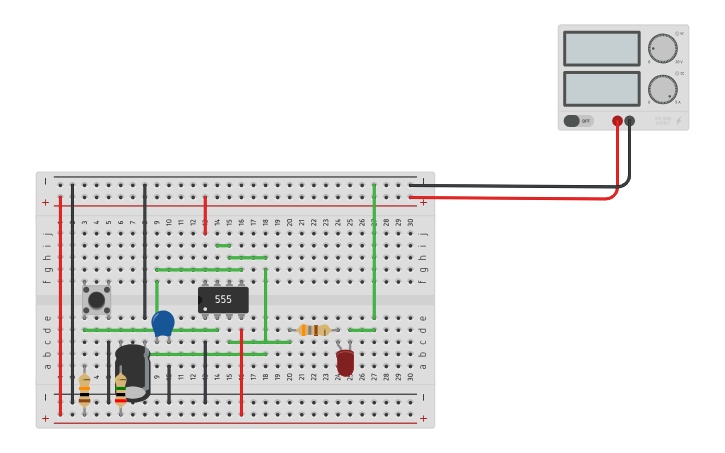 Circuit design 555 - Tinkercad