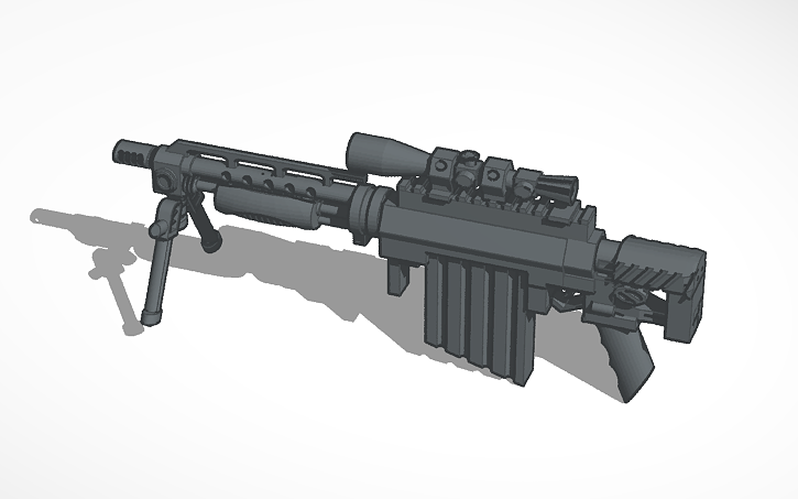 3D design Heavily Modded M200 Sniper Rifle | Tinkercad