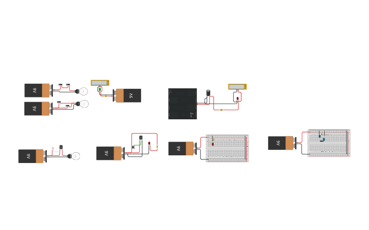 Circuit design Basic Circuits - Lessons 3 & 4 - Tinkercad
