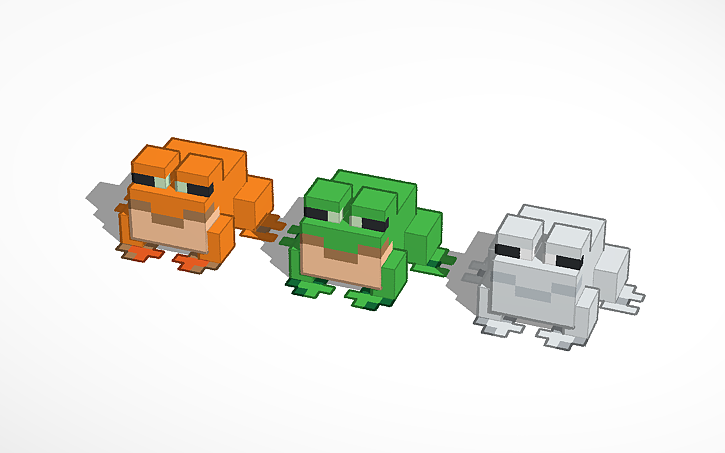 3d Design Minecraft Frog Made By Me Tinkercad