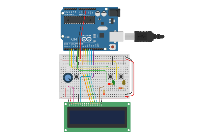 Circuit design LCD Lab | Tinkercad