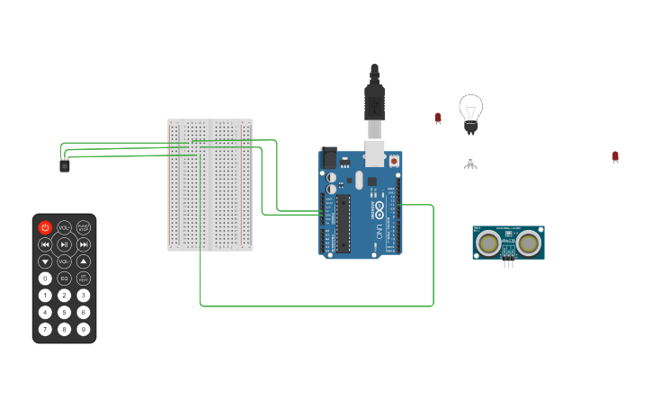 Circuit design ir sensor detector - Tinkercad