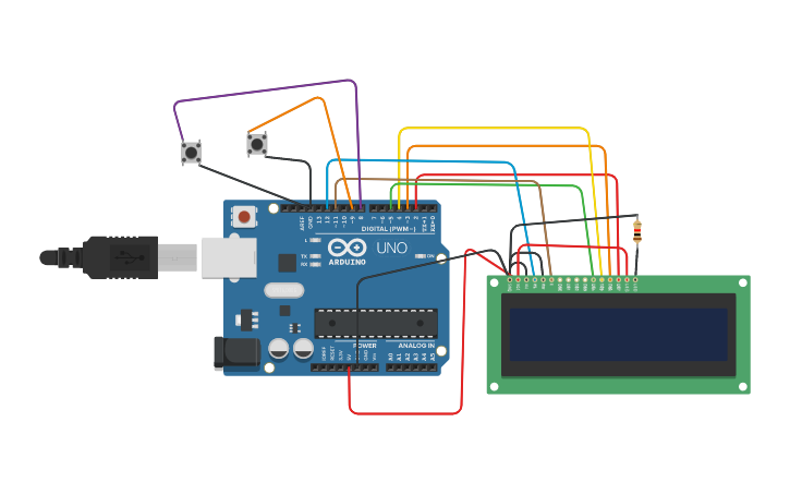 Circuit design t-rex game arduino - Tinkercad