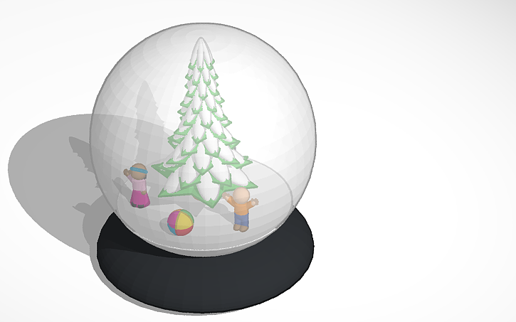 3D design Snow globe (Kar Küresi) - Tinkercad