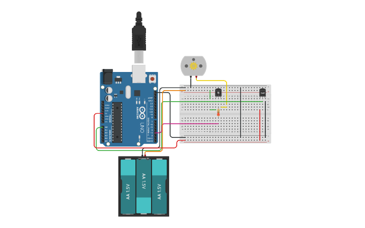 Circuit design Temperature Sensor - Tinkercad
