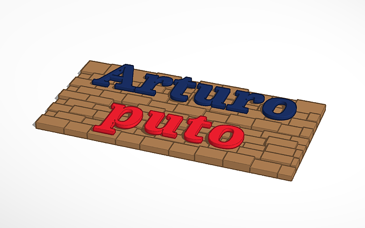 3D design Letrero - Tinkercad