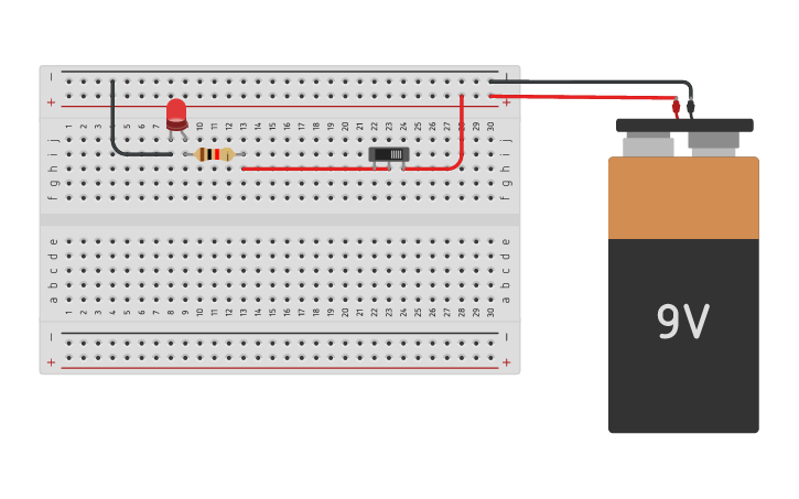 Circuit design A01-Build a Simple Circuit in Tinkercad - Tinkercad
