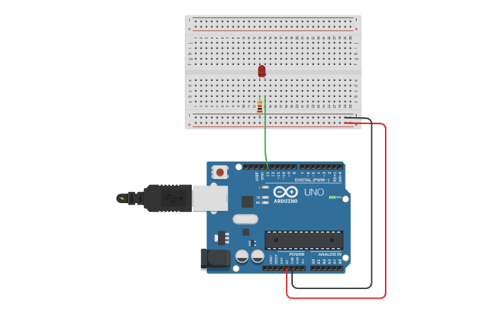 Circuit design LED with arduino - Tinkercad