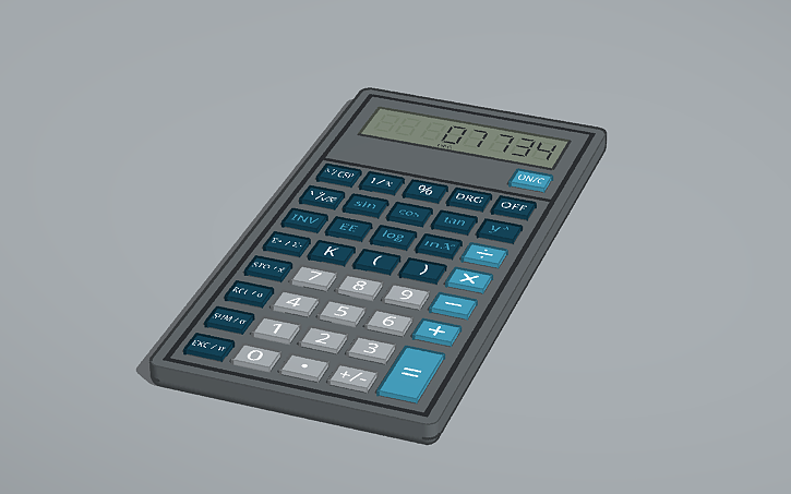 3D Design Scientific Calculator Tinkercad