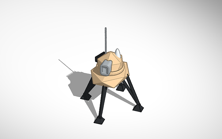 Solidworks Spacelander Design 3D design Lunar Lander - Tinkercad