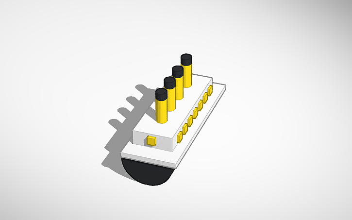 3D design titanic - Tinkercad