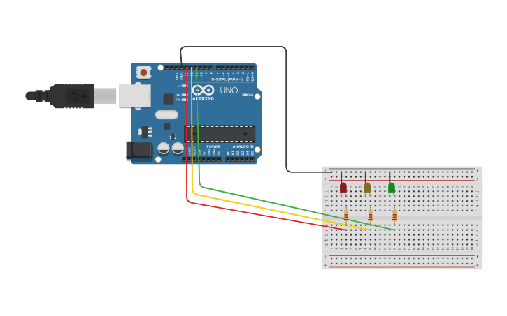 Circuit Design Prototipo Del Semáforo En Arduino - Tinkercad