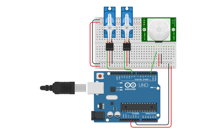 Circuit design Copy of Lab 7: Arduino with servo motor - Tinkercad