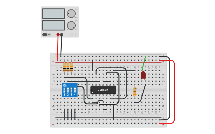 Circuit design 2C compito per il 29/04/2020 - Tinkercad