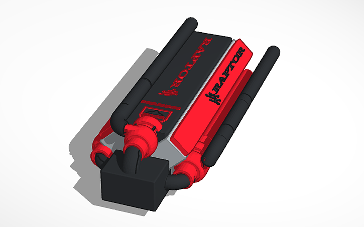 3D design V16 tri turbo engine - Tinkercad