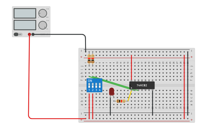 Circuit design Copy of Act 2- 74LS02 | Tinkercad