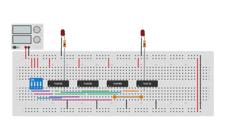 Circuit design Exp.5 : Full Subtractor using basic gates | Tinkercad