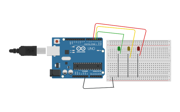 Circuit design led blinking arduino - Tinkercad