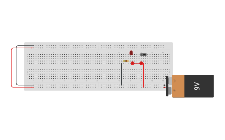 Circuit design BREADBOARD CONNECTION - Tinkercad