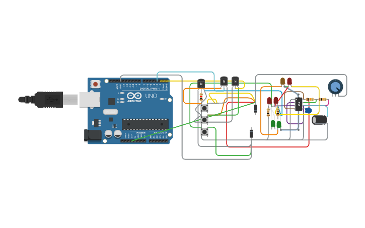 Circuit design 555 controller + Arduino - Tinkercad