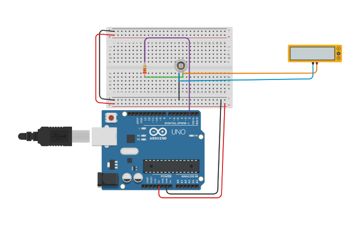 Circuit design Q1) IR Sensor using Photodiode - Tinkercad
