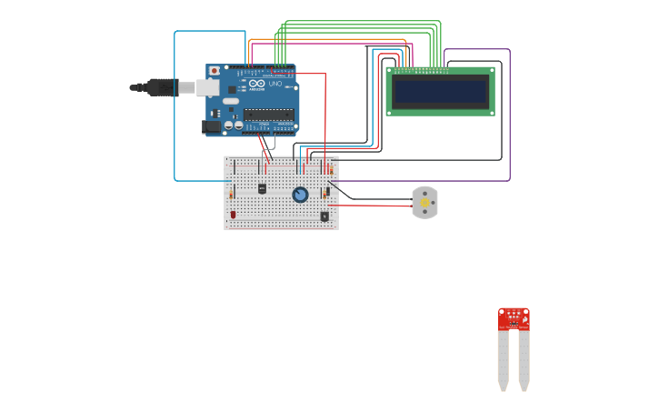 Circuit design Automatic Room Temperature Control System - Tinkercad