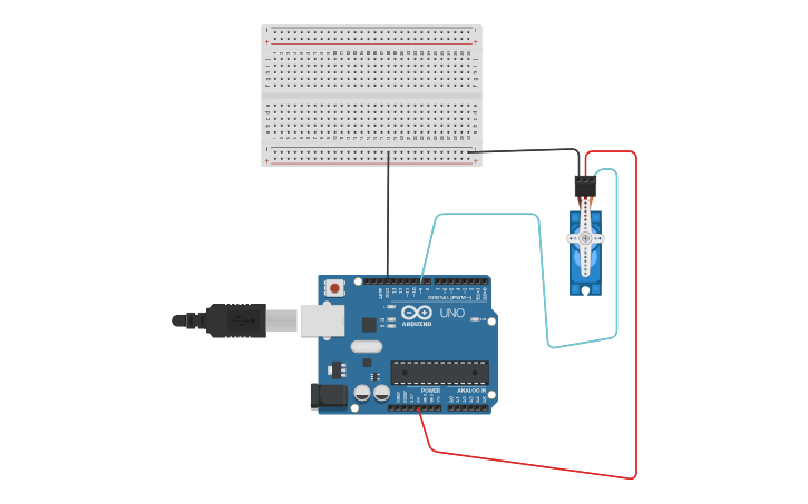 Micro Servo Arduino Code Example Circuit design Micro servo with Arduino - Tinkercad