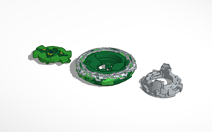 3D design Beyblade Burst Sparking Underworld Kerbeus - Tinkercad