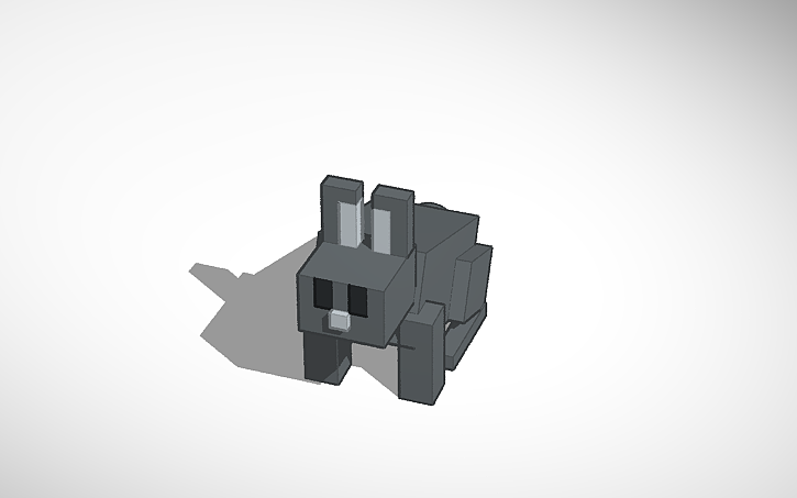 3D design Minecraft Rabbit Template - Tinkercad