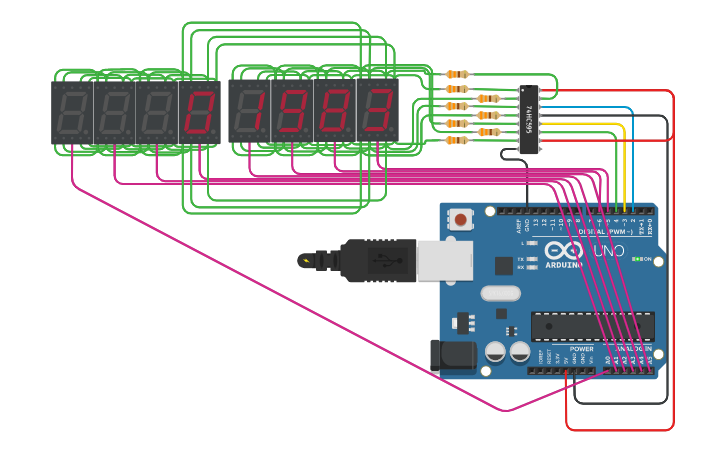 7 Segment Display Tinkercad 5282