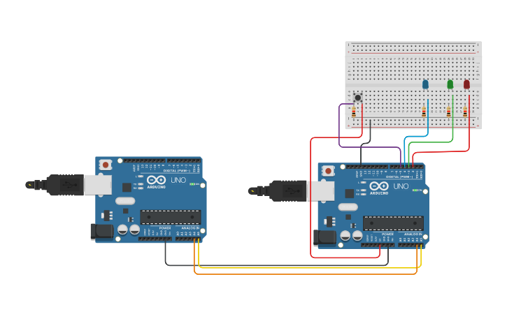 Circuit design Led- botones-comunicacionArd | Tinkercad