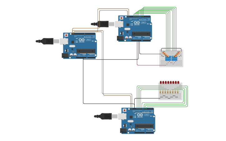 Circuit design Polytech Orléans : I2C - Switch et LEDs - Tinkercad