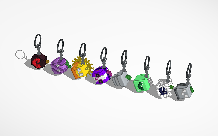 3D design Blox fruits keychains - Tinkercad