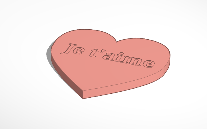 Coeur D Amour Tinkercad Coeur D Amour Tinkercad