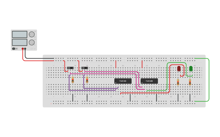 Circuit Design Voting Machine Using Xor And And Gate Tinkercad 3657