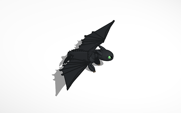 3D design Toothless - Tinkercad