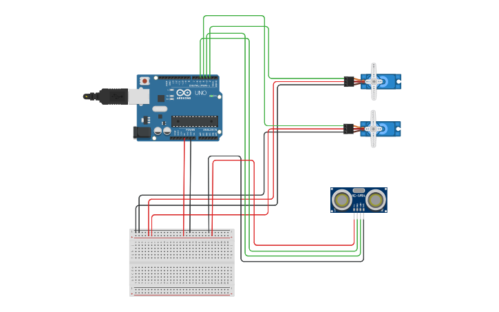 Circuit design Robotic project - Tinkercad