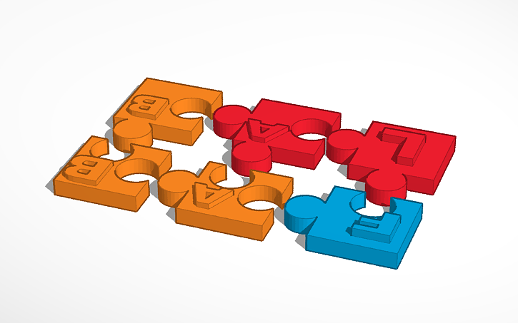 3D design puzzle_rosmini - Tinkercad