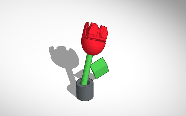 3drose Button 3D design rose | Tinkercad