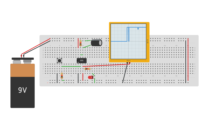 Circuit design Temporizador | Tinkercad