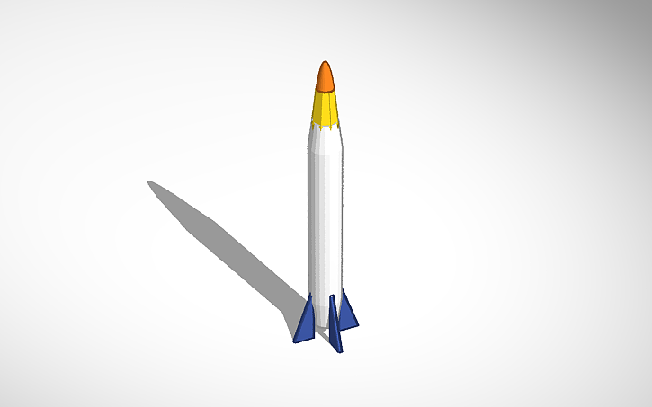3D design rocket design - Tinkercad