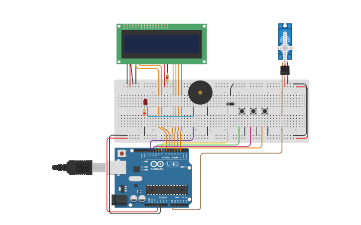 Circuit design Clock Alarm - Tinkercad