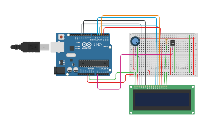 Circuit design Display the temperature in Celsius and Fahrenheit Scale ...