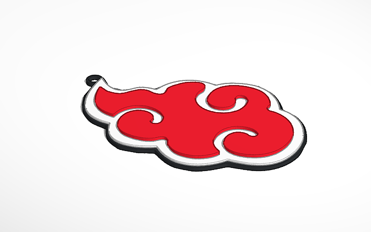 Logo 3D Símbolo Nuvem Akatsuki: Naruto - Toyshow Tudo de Marvel DC