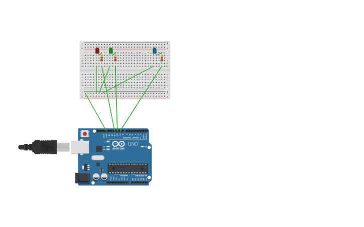 Circuit design Copy of arduino + led | Tinkercad