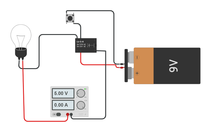 Circuit design switching circuit - Tinkercad