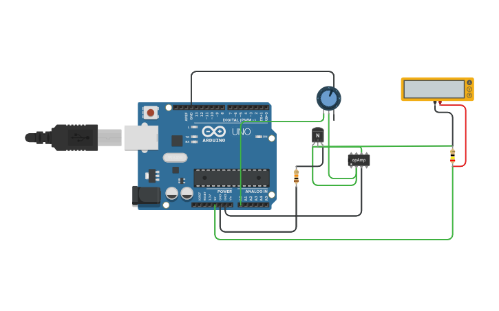 Circuit design Programmable Constant Current Source - Tinkercad